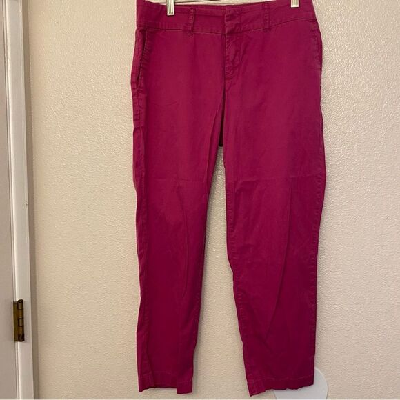 KUT from the Kloth Hot pink fuchsia Crop Stretch Pants Style KC330MA3SF -6 - Picture 2 of 12
